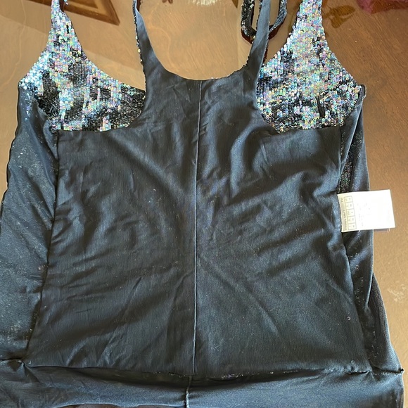 Womens Shimmer Sequined tank top excellent - Picture 6 of 7